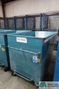 800 LB. CAPACITY CECOR MODEL TA-340-6R PORTABLE STEEL DUMP HOPPER, 40 CUBIC FEET