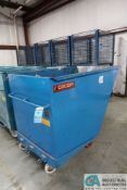 800 LB. CAPACITY CECOR MODEL TA-340-6R PORTABLE STEEL DUMP HOPPER, 40 CUBIC FEET