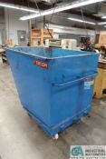 800 LB. CAPACITY CECOR MODEL TA-340-6R PORTABLE STEEL DUMP HOPPER, 40 CUBIC FEET