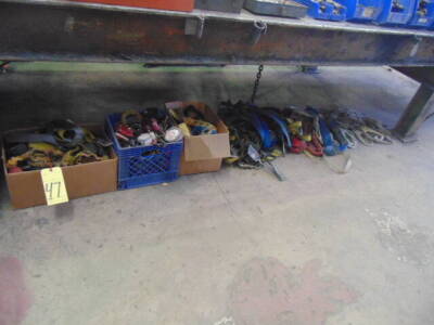 LOT OF SAFETY HARNESSES (under one table)