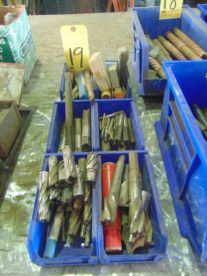 LOT CONSISTING OF: assorted taps, reamers, endmills, etc. (in six boxes)