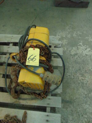 ELECTRIC CHAIN HOIST, WRIGHT-WAY 2 T. CAP.