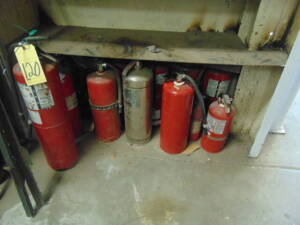 LOT OF FIRE EXTINGUISHERS (12), assorted
