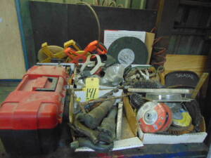 LOT CONSISTING OF: assorted hand tools & misc. (in six boxes)