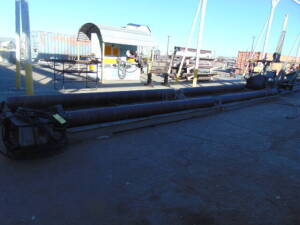 POWER FIT-UP ROLL, CUSTOM 30’, 13” dia. tubular steel rolls, adj. roll spacing, 36’ overall length, fabricated steel frame, geared drive, pendant control