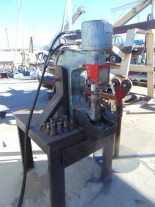 HYDRAULIC WEB & FLANGE PUNCH SET, WHITNEY 70 T. CAP., w/assorted punches and dies, S/N 771-000-12168, WHITNEY 10 HP self-contained hyd. unit, 8” throat depth, extra high clearance, FLANGE PUNCH 6” throat depth, S/N 720-044-13295