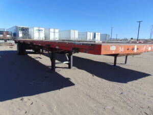 YARD TRAILER, AZTEC 45’, tandem axle, wood deck, Equipment No. T-34, VIN 8147.