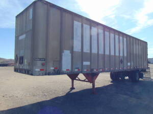 BOX TRAILER, STICK FLEXI-VAN 40'., tandem axle, Equipment No. T-48, VIN P581407.